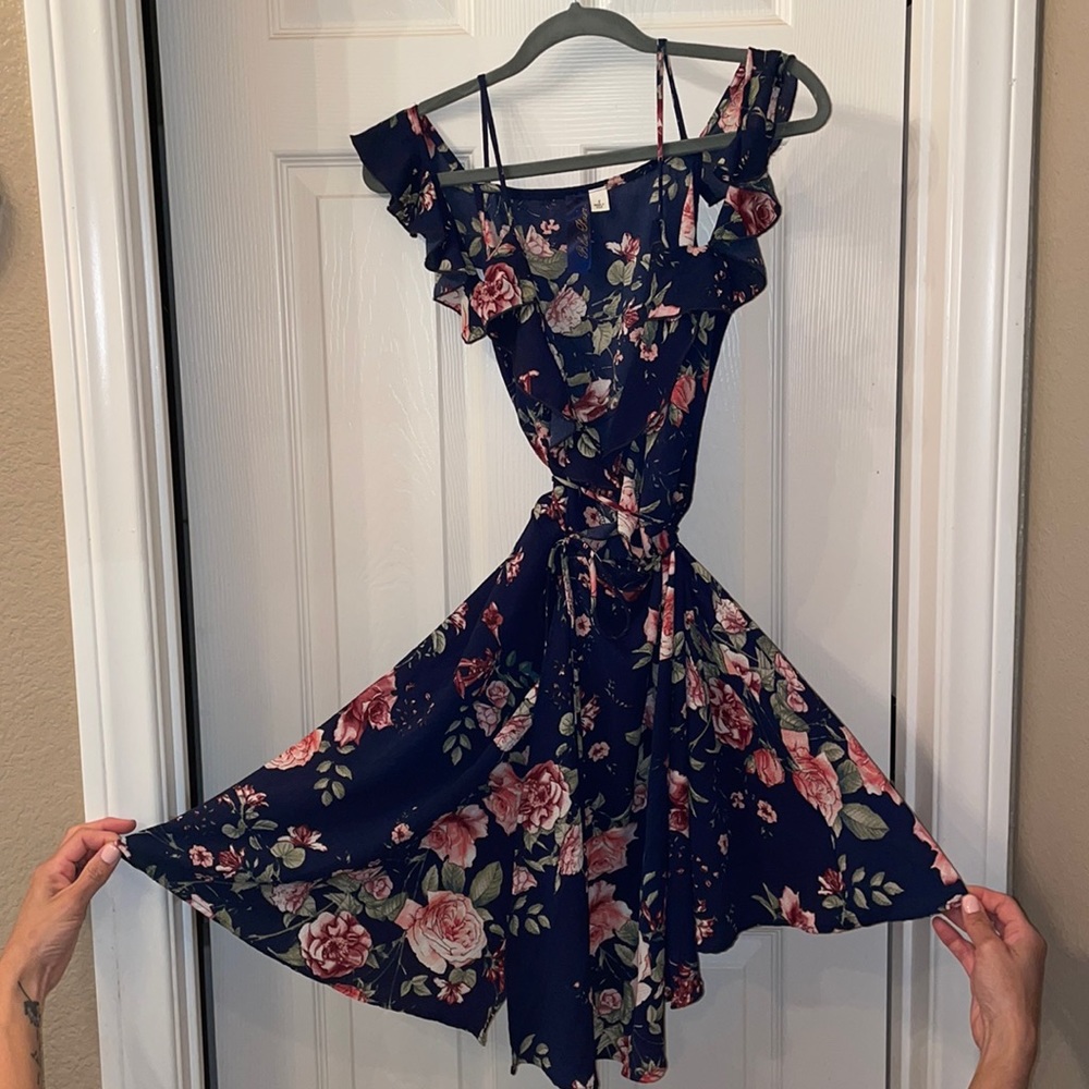 Floral wrap dress